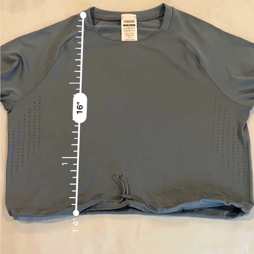 Gymshark Sweat Seamless Long Sleeve Crop Top- Gray - Picture 11 of 12